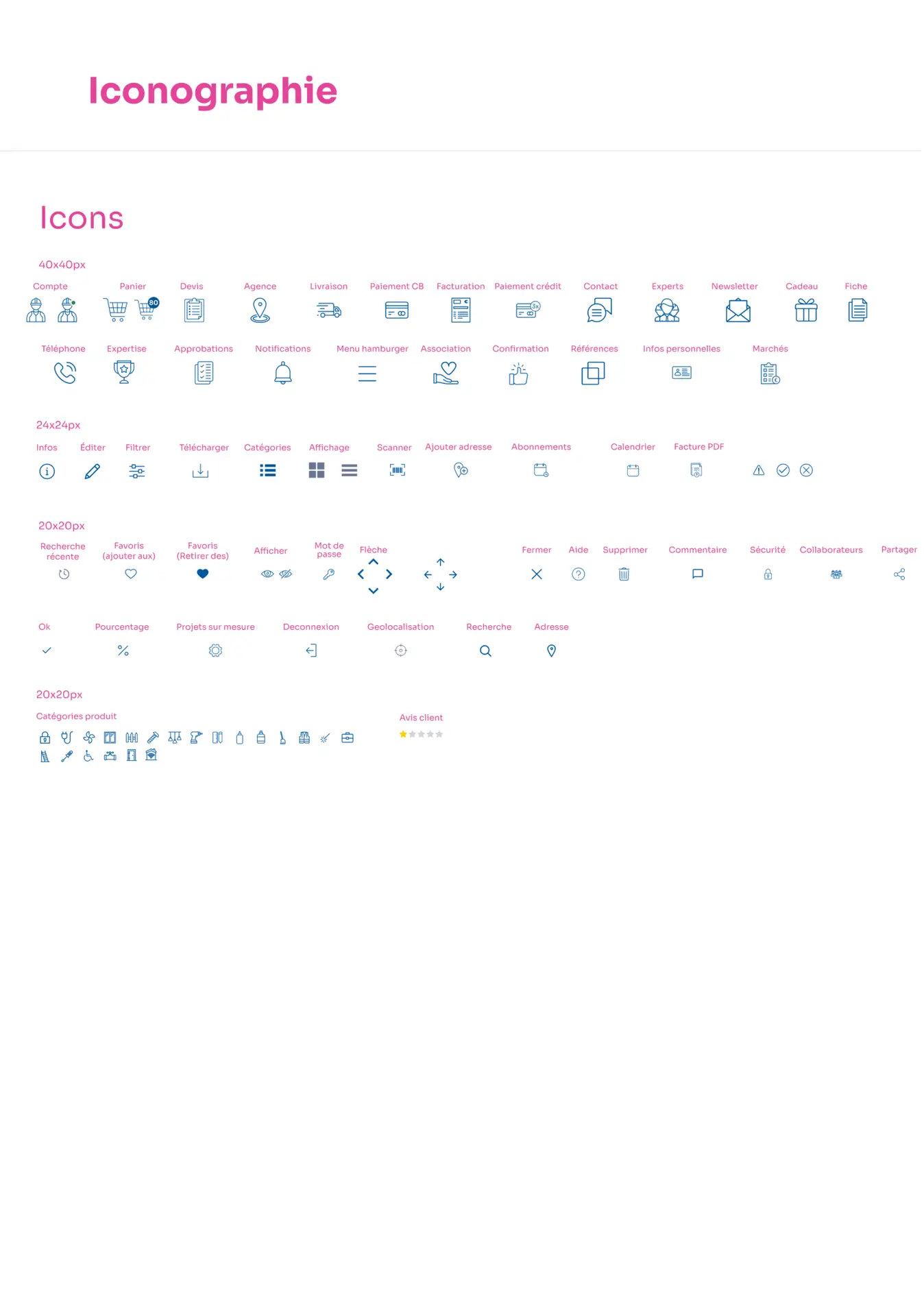 Présentation du design system Trenois Decamps Iconographie