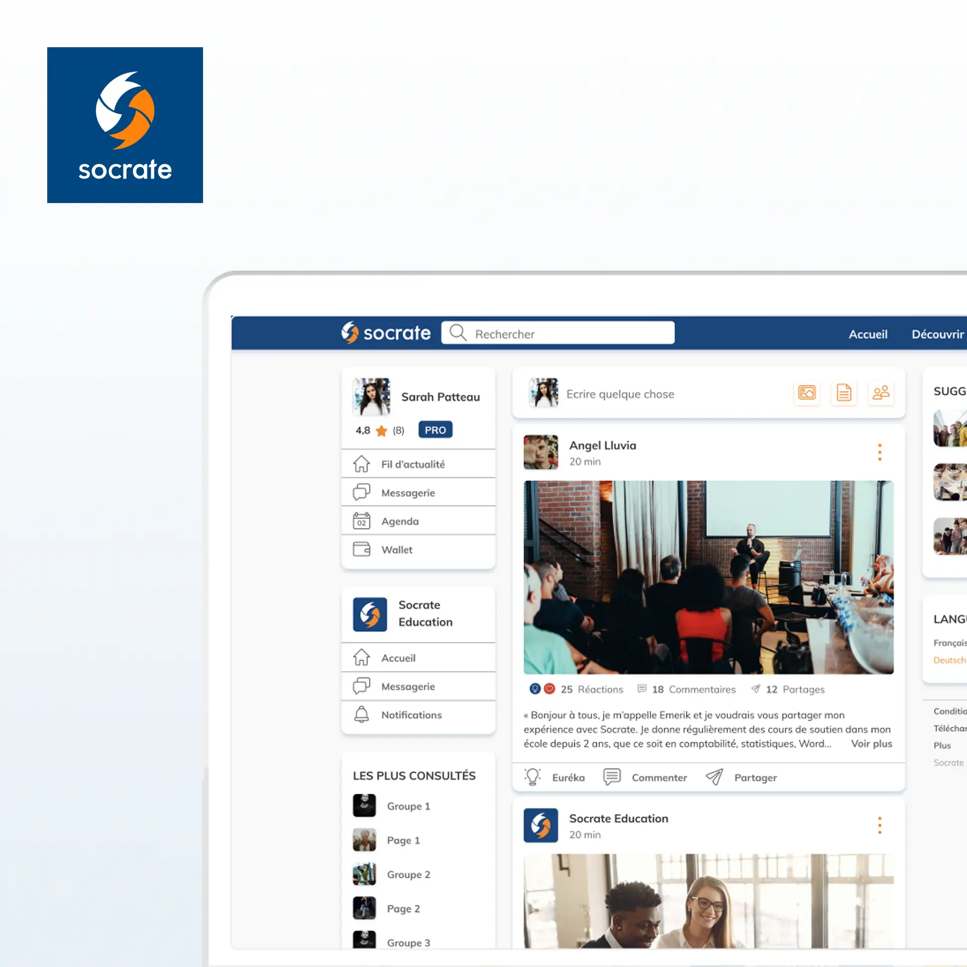 Application Interface web – Socrate éducation