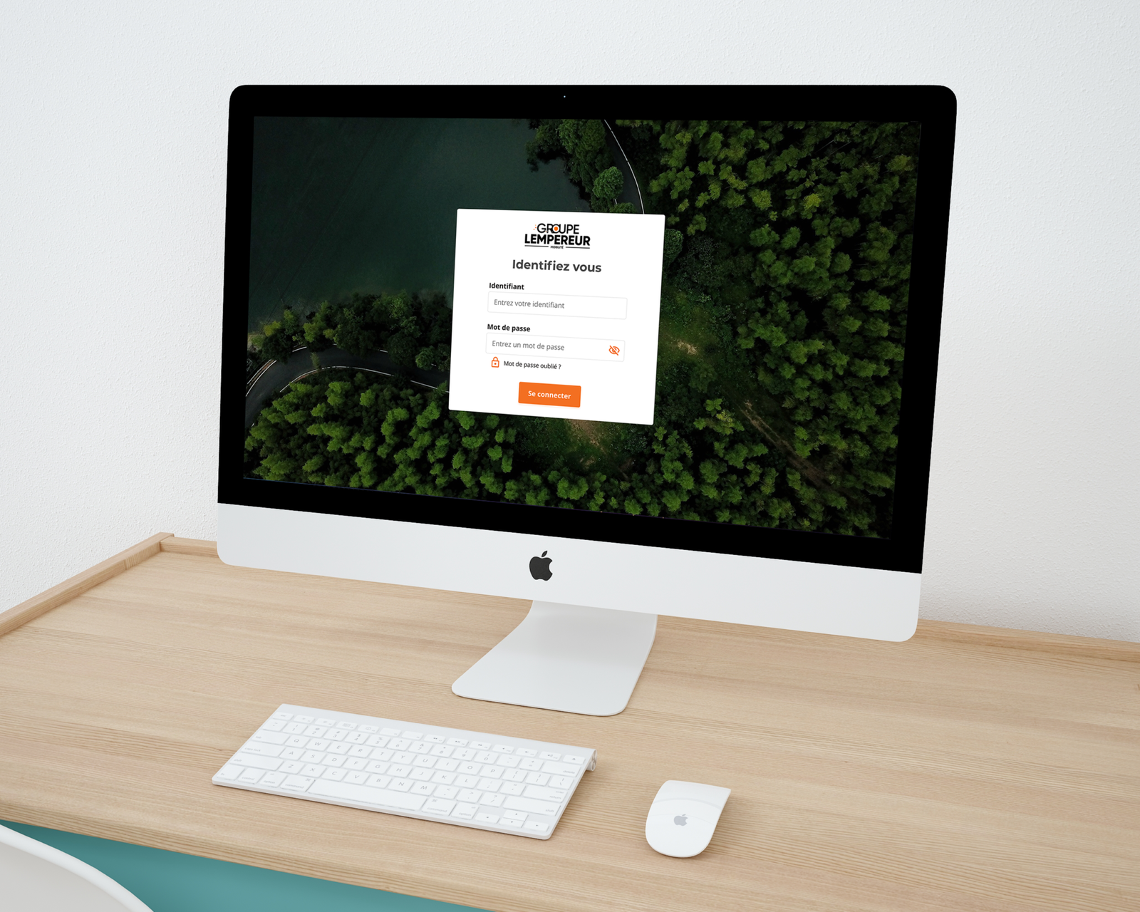 Mise en situation de l'interface de connexion de la plateforme Saas créée pour le Groupe Lempereur avec Datadocs